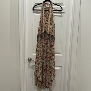 Saylor Floral Halter Maxi Dress size medium